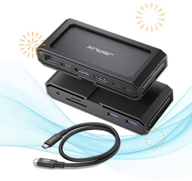 JSAUX c to hdmi 케이블 USB-C 랩탑 독킹스테이션 11in1 8K DP 100W 스팀덱 맥북 HB1101 JV