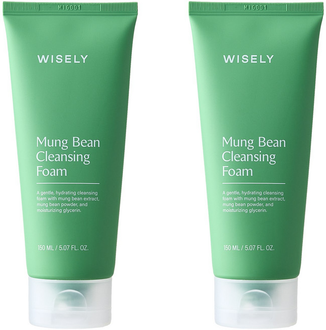 와이즐리 녹두 약산성 클렌징폼, 2개, 150ml