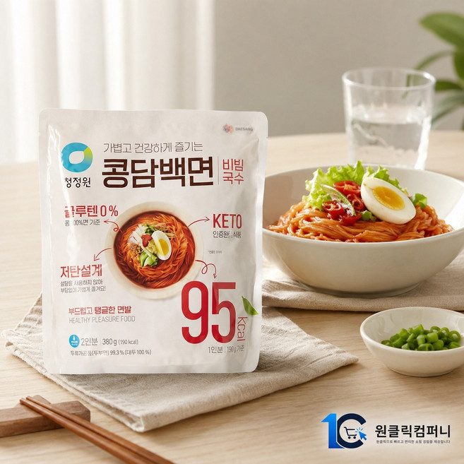 청정원 콩담백면 비빔국수, 1개, 380g