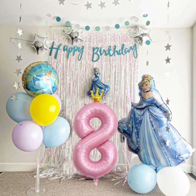 신데렐라 풍선 공주생일파티 풍선세트 디즈니 공주풍선, 1개, 핑크대형8