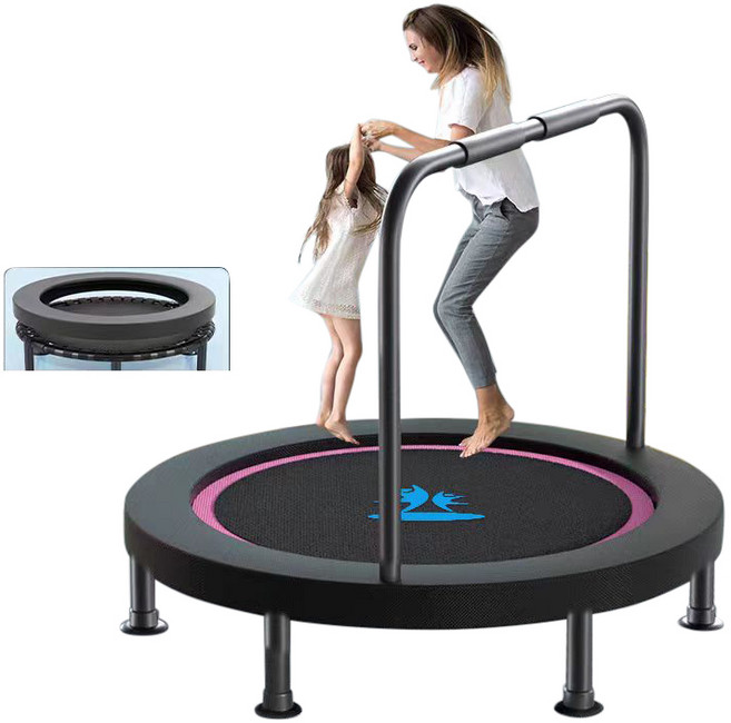성인 아기 트램플린 점핑머신 원형 접이식 트램펄린 홈트 유산소 방방이 점핑다이어트, 블랙