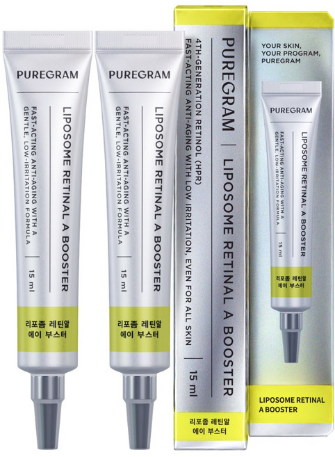 퓨어그램 리포좀 레티날 A 부스터 탄력 주름개선, 2개, 15ml