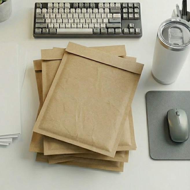 종이뽁뽁이봉투 택배 포장 충격방지 친환경 포장재 대량 박스단위, 160개