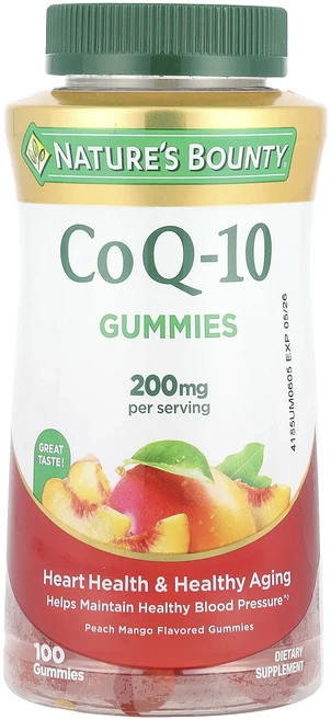 새해 첫좋은선물 Nature's Bounty CoQ-10 구미젤리 복숭아 망고 맛 구미젤리 100개(구미젤리 1개당 100mg) 제대로 할인합니다, NaturesBountyCoQ10구미젤리복숭아망고200, 1개 - 쿠팡