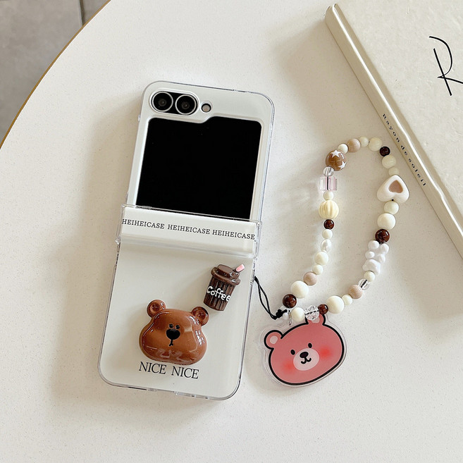 아펙시움 휴대폰케이스 갤럭시 z플립7 z플립5 z플립6 z플립4 힌지보호 낙상 방지 케이스 입체곰