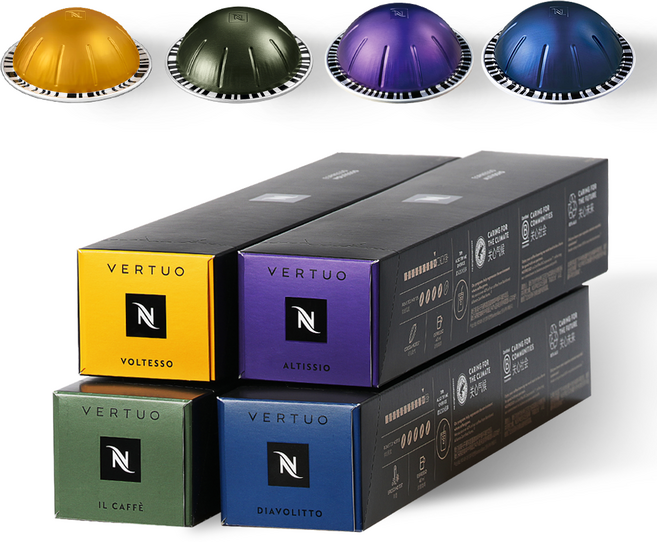 네스프레소 버츄오 에스프레소 4종 세트, 4박스, 5.2g, 10개입
