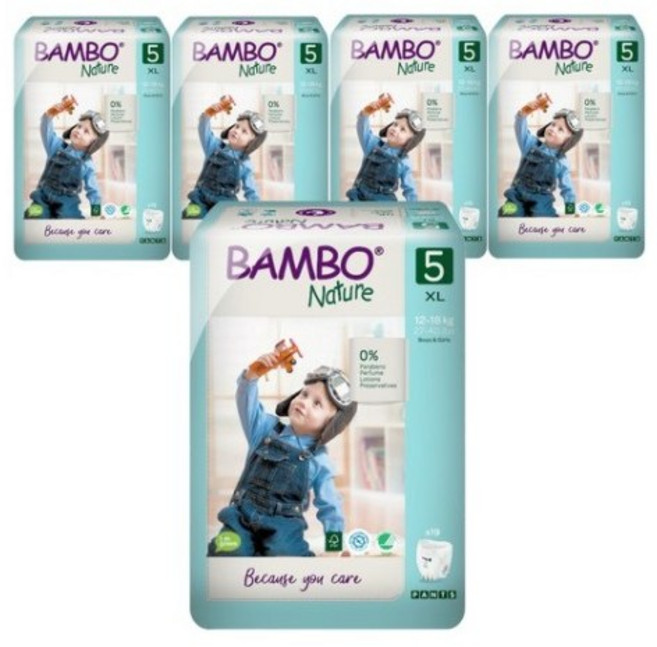 밤보 그린 대용량 팬티형 기저귀 5단계(12~16kg), 5단계, 280매