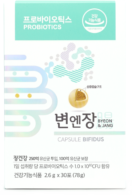 변엔장 신바이오틱스 250억 유산균 투입 100억 보장 프로바이오틱스, 10개, 78g