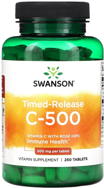 스완슨 Timed-Release C-500 500mg 250정, 1개, 1개 - 쿠팡