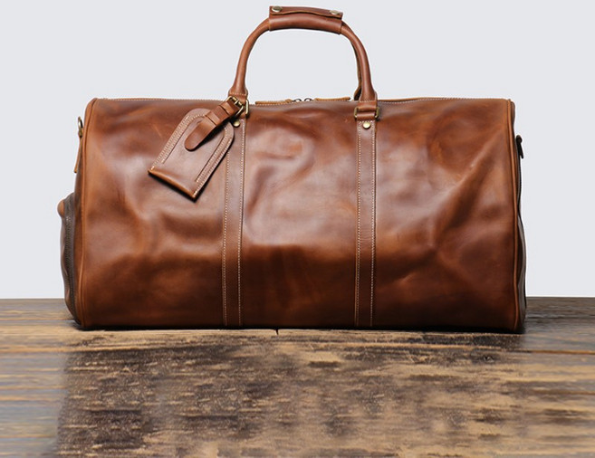 LOHA 빈티지 소가죽 보스턴백 대용량 여행가방 3183