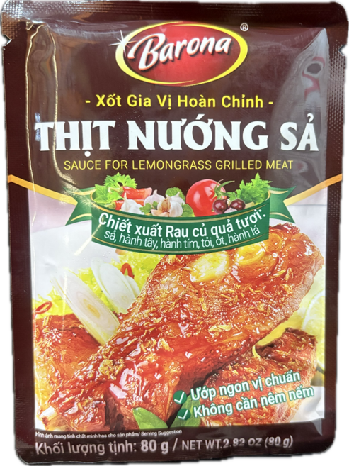 베트남 바로나 팃능사 레몬그라스 바베큐 소스 THIT NUONG SA, 1개, 80g