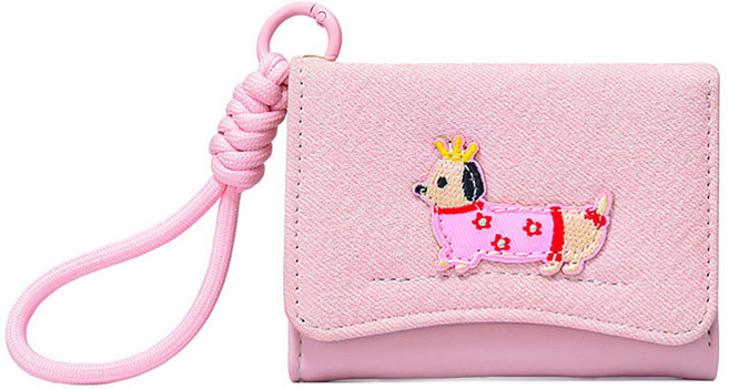 미래마켓 캐릭터 키링 미니 카드지갑 강아지 포켓지갑