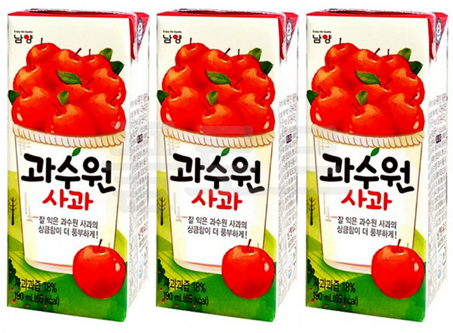 남양유업 과수원 사과, 190ml, 24개