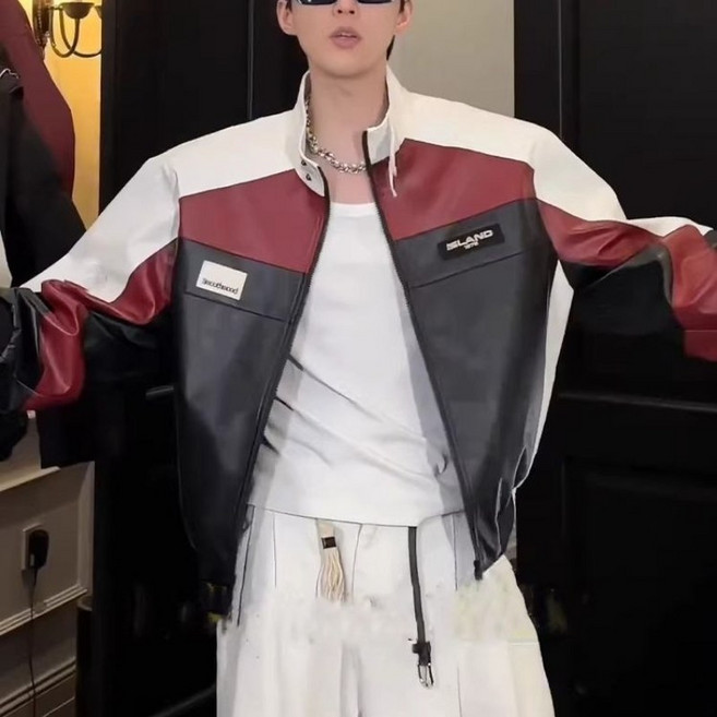 남자 봄 가을 가죽 자켓 캐주얼 방풍 항공 점퍼 남성 간절기 바람막이 아우터 XHR