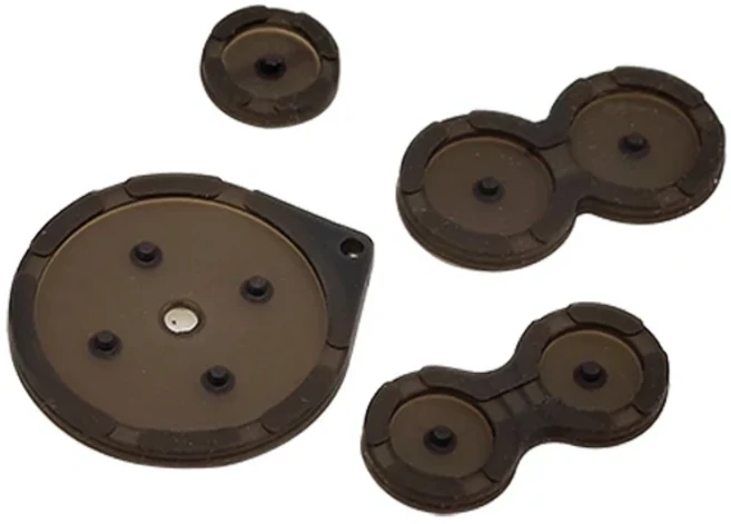 GameBoy Advance SP 17 색상 교체 모드 용 전도성 고무 패드 GBA 내구성 실리콘 버튼, 17 Clear Black