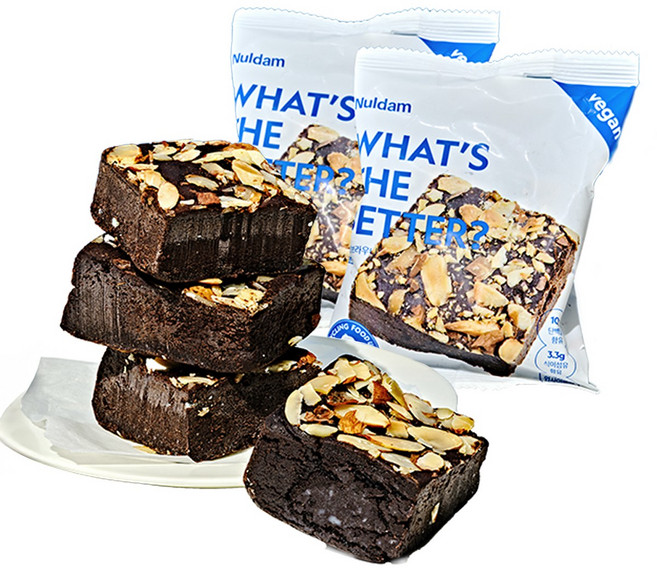 널담 100% 식물성 비건 브라우니 3개입 1 BOX, 3개, 100g