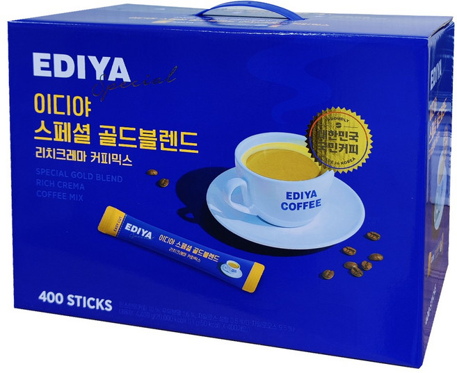 이디야 스페셜 골드블렌드 리치크레마 커피믹스, 이디야 스페셜 골드블렌드 리치크레마 커피믹스 11g 4, 1박스, 400개입, 11g