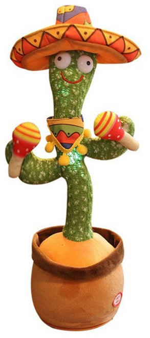 MJS JOYFUL 춤추는 선인장 인형 말따라하는 녹음기능 조절 가능 노래재생, A-05, 1개