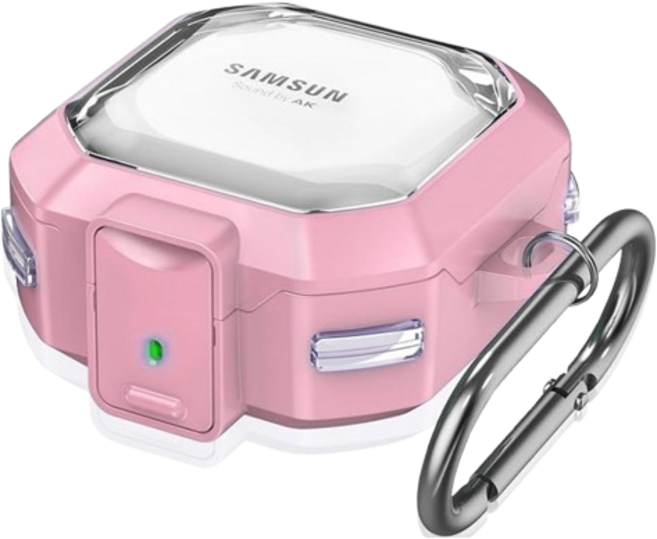 투에이비 러기드 범퍼 오토락 케이스, 1개, 핑크, 갤럭시 버즈2/라이브/FE/프로/프로2