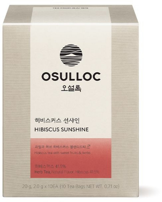 (정품) 오설록 '굿나잇' 히비스커스 선샤인 10입 피라미드 티백