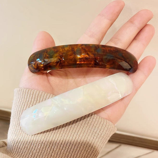 [프랑스 헤어핀] 반달형 자동핀 빅사이즈 2종 세트