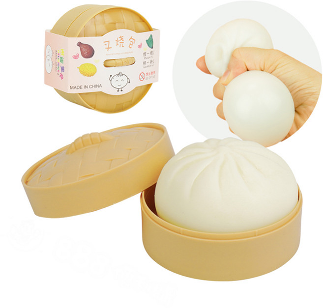 台灣出24H開發票 大包子造型舒壓捏捏樂發洩玩具(3入裝) 888玩具 888便利購, 1個