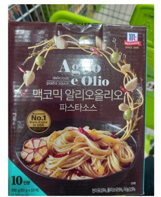 동원홈푸드 맥코믹 알리오올리오 파스타소스 10인분, 800g, 1개