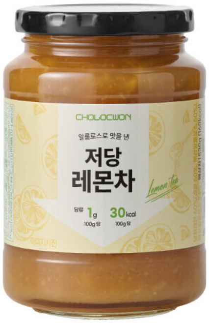 초록원 저당레몬차 설탕대신 알룰로스로 맛을 낸, 1개입, 1L, 530g