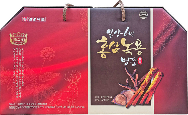 일양약품 일양6년 홍삼녹용 명품, 30회분, 4개