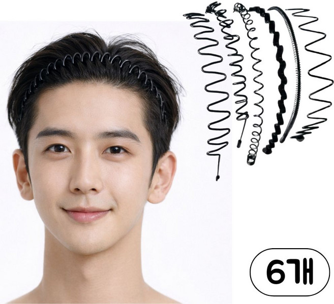 비온엑스 자국없는 스프링 남자 머리띠 6종