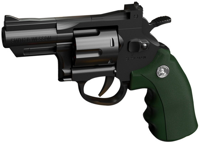 UB 더블액션 리볼버 탄피배출 너프건 연발사격 장난감 선물용, 블랙그린 소형, 1개, 소형_블랙그린