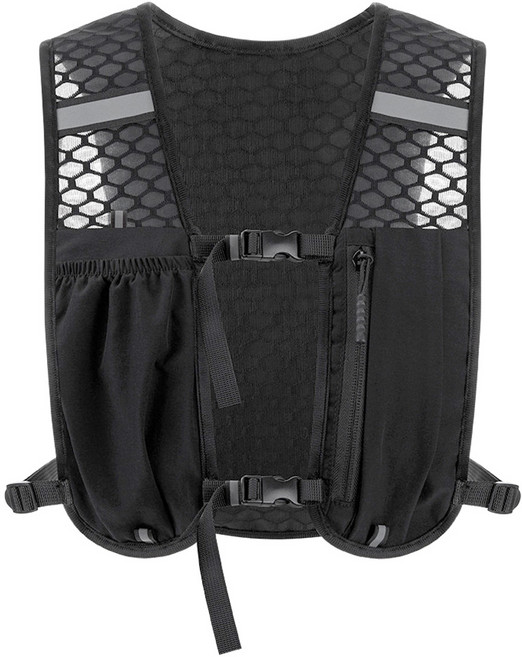 리뉴보 흔들림없는 초경량 러닝 조끼 마라톤 베스트 스마트폰 수납, 블랙