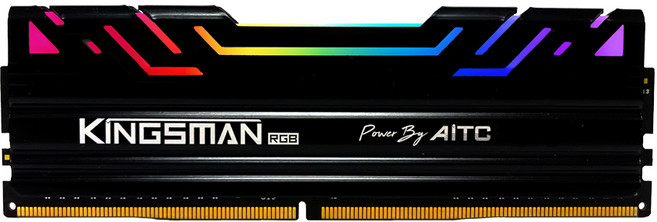 AITC KINGSMAN DDR4 8GB 3200MHz UDIMM RGB電競記憶體, 黑色