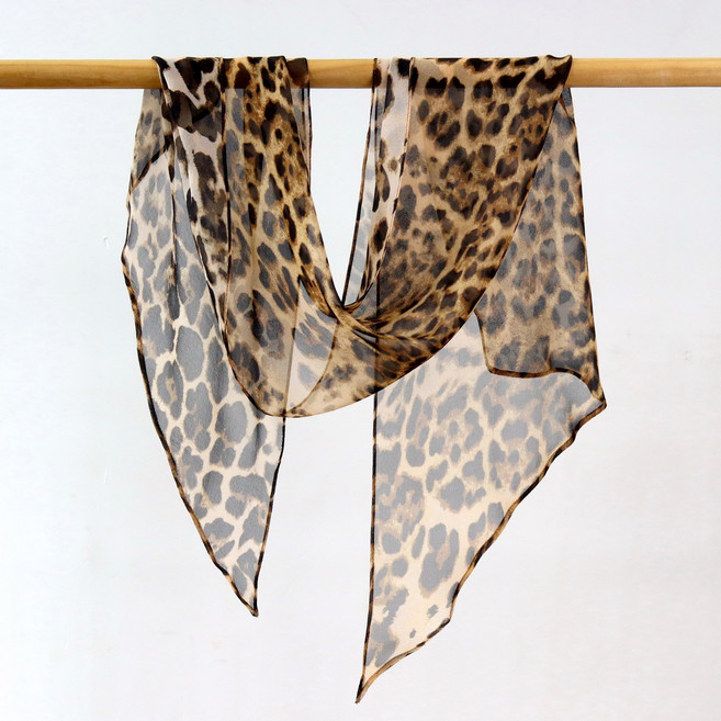 100 %실크 목도리 심플 빈티지 도트 조젯