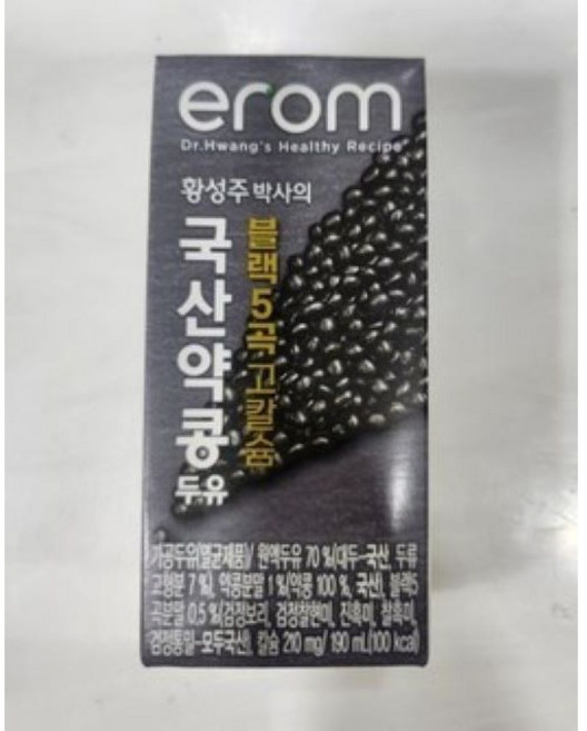 이롬 황성주 국산콩 두유 우리땅 17곡, 190ml, 144개