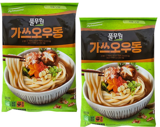 풀무원 가쓰오우동 2인분, 422g, 2개