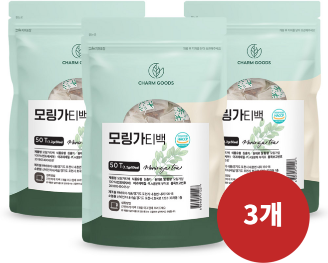 참굿즈 모링가 티백 50T, 60g, 50개입, 3개