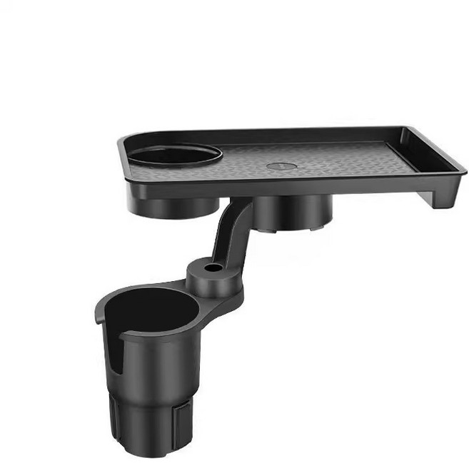 롤링페이퍼 차량용 확장형 컵홀더 자동차 회전 트레이, 블랙, 1개