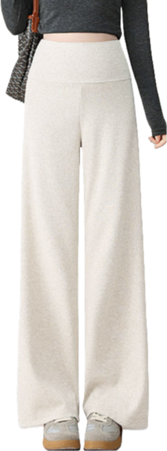 Makone 임부 솔리드 하이웨이스트 캐주얼 소프트 캐주얼 슬렉스 바지