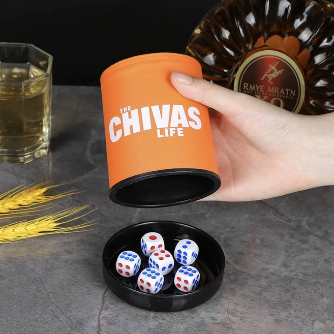 다이사이 위게임 위 중형 식보 미디 다각형 TRPG 반자동 바텐더 흔들기, 21 비소음 오렌지바스 위 종지 받침 위 6개 증정, 1개