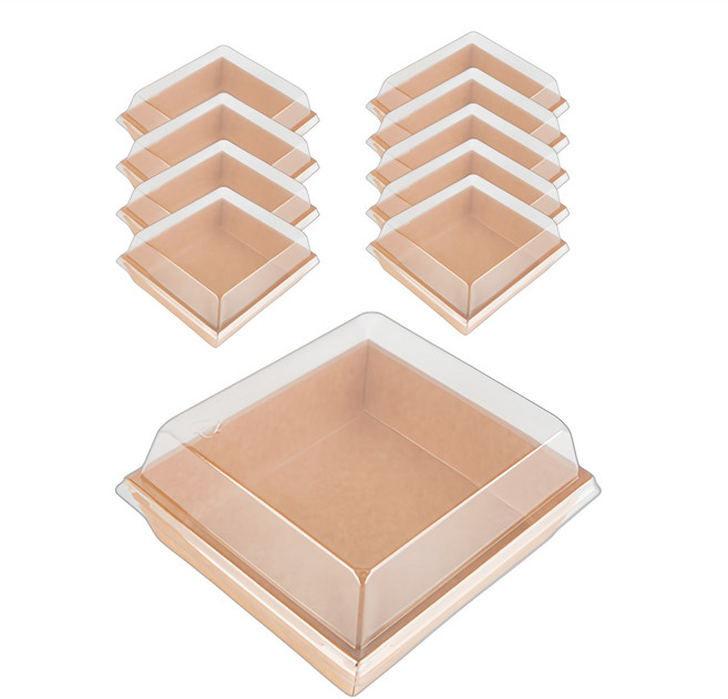 크라프트 사각 샌드위치 용기, 1개입, 10개