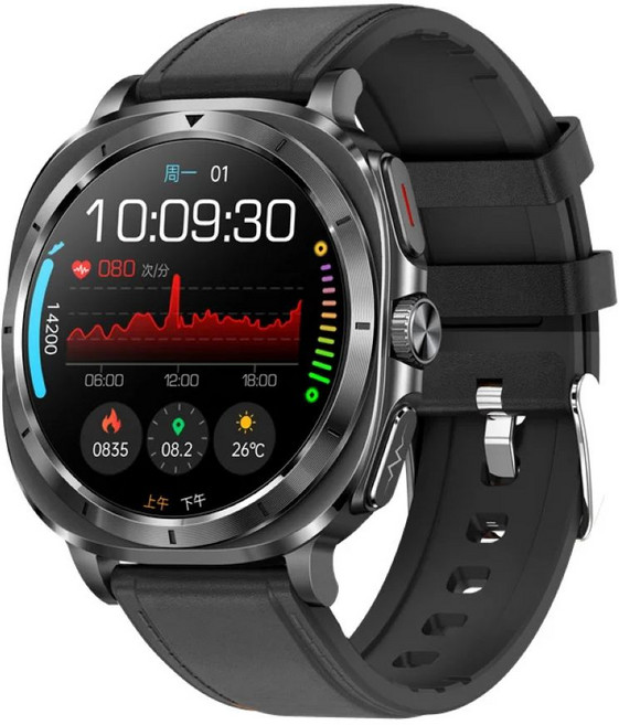 메디코치 바나바 스마트워치 비침습 건강관리 통화 체성분 블루투스 한국어지원 2026년형 최신형 기본세팅발송, 1-4.블랙레더, 3.5cm