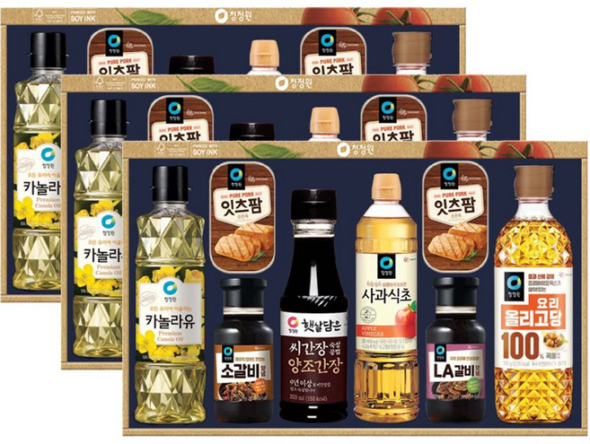 명절선물세트 청정원 스폐셜 H호 (부직포 쇼핑백포함), 3개
