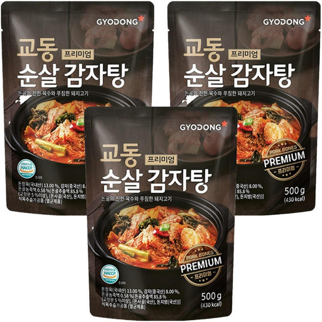 교동 프리미엄 순살 감자탕 500g (실온), 3개