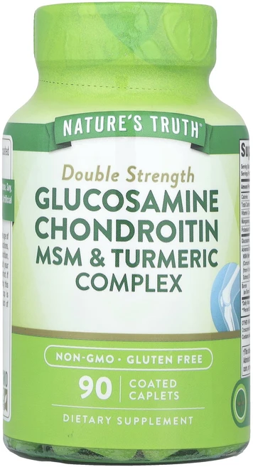 몸관리하세요 겨울입니다 Nature's Truth 글루코사민 콘드로이틴 MSM 및 강황 복합체 코팅 정제 90정 특별관리진행, Nature's Truth 두 배 강도 ..., 1개 - 쿠팡