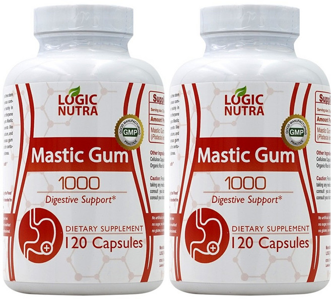 MASTIC GUM 로직 누트라 매스틱 검 1000mg 그리스 키오스섬 수지성분, 2개