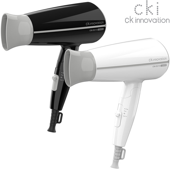 CKI 접이식 헤어 드라이어 1200W, CKI-D213, 블랙