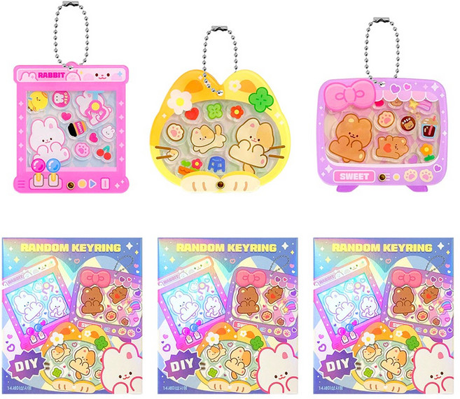 랜덤 아크릴 쉐이커 키링 (3개), 1개, 상세페이지 참조