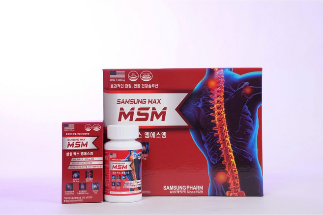 삼성 MAX MSM 관절 연골건강, 1박스, 180정