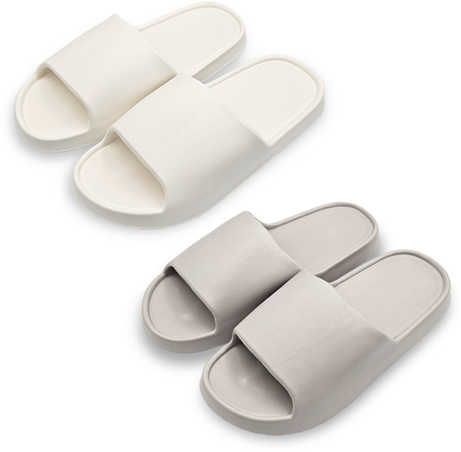 에코로버 층간소음 방지 실내 슬리퍼 초경량 EVA, 1개, 화이트+그레이